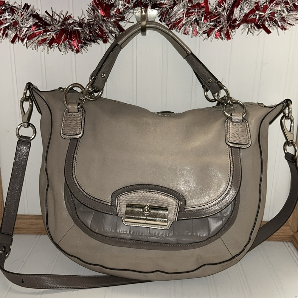 Coach beige crossbody bag